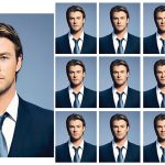 Passport Size Photo with Coat Tie PSD