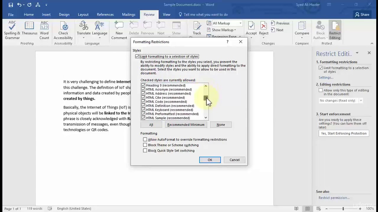 How to Restrict Editing in Word 2016 – Blog Helpline